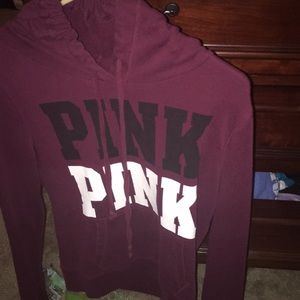 PINK Maroon Hoodie